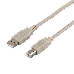 【バッファロー BUFFALO】USB2.0ケーブル (A to B) アイボリー 0.7m BSUAB207IV