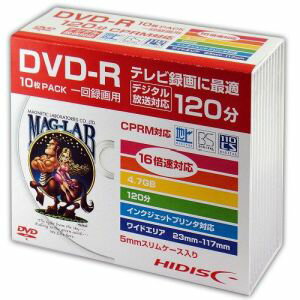 【磁気研究所】DVD-R 録画用5mm スリムケース 10P HDDR12JCP10SC