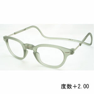 【オーケー光学 OHKEI】オーケー光学 クリック ヴィンテージ クリアグレー 度数+2.00 老眼鏡 CliC Vintage