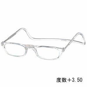 【オーケー光学 OHKEI】オーケー光学 クリック リーダー クリアー 度数+3.50 老眼鏡 CliC Readers