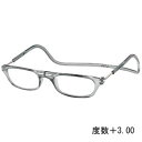 【オーケー光学 OHKEI】オーケー光学 クリック リーダー クリアグレイ 度数+3.00 老眼鏡 CliC Readers