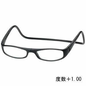 【オーケー光学 OHKEI】オーケー光学 クリック ユーロ マットブラック 度数+1.00 老眼鏡 CliC Euro