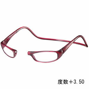 【オーケー光学 OHKEI】オーケー光学 クリック ユーロ ボルドー 度数+3.50 老眼鏡 CliC Euro