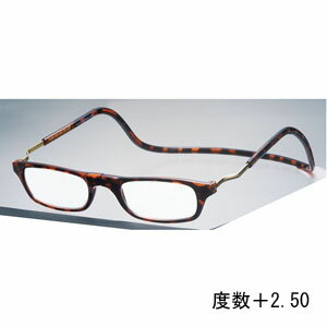 オーケー光学 クリック エクスパンダブル Lサイズ ダークデミ 度数+2.50 老眼鏡 CliC Expandable