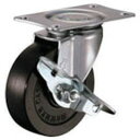 【ハンマーキャスター HAMMER CASTER】ハンマーキャスター 415E-R85-BAR01 E型 自在SP付 ゴム車 85mm(4)