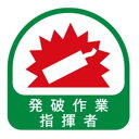 【トーヨーセフティー TOYO SAFETY】トーヨーセフティー 68-030 ヘルメット用シール 2枚入り 発破作業指揮者