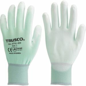 【トラスコ中山 TRUSCO】カラーナイロン手袋PU手のひらコート グリーン S TGL-3731-GN-S