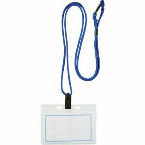 【トラスコ TRUSCO】トラスコ TNH-S-B ストラップ付ホイッスル名札 ソフト 青 TRUSCO