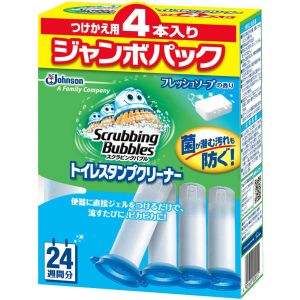 【ジョンソン Johnson】ジョンソン スクラビングバブル トイレスタンプクリーナー フレッシュソープ 付替用 ジャンボパック 38g×4本