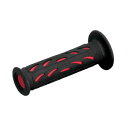 【デイトナ DAYTONA】デイトナ 98064 PRO-GRIP スーパーバイクグリップ724 耐震GEL 120mm 貫通 ブラック/レッド DAYTONA