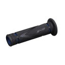 【デイトナ DAYTONA】デイトナ 98153 PRO-GRIP スーパーバイクグリップ838 耐震GEL 122mm 貫通 ブラック/ブルー DAYTONA