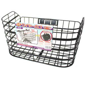 【サギサカ SAGISAKA】サギサカ ワイドワイヤーカゴ スポーツ車用 ブラック 48695