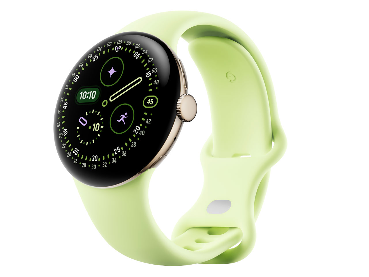 Pixel Watch 4 Wi-Fiモデル 41mm GA06002-US [Champagne Gold アルミケース/Lemongrass アクティブ バンド]/Google