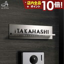 【クーポン利用で15%OFF 5/19 9:59まで】表札 ステンレス 【コンパクトサイズ・機能門柱/マンションに最適】 luke ルーク ステンレス表札 貼り...