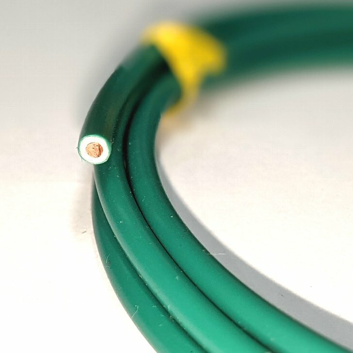 緑色 IV 1.6mm 単線【1m 切断販売】電気工事士技能試験用 電線 600V 耐圧 盤内配線用電線 solid wire