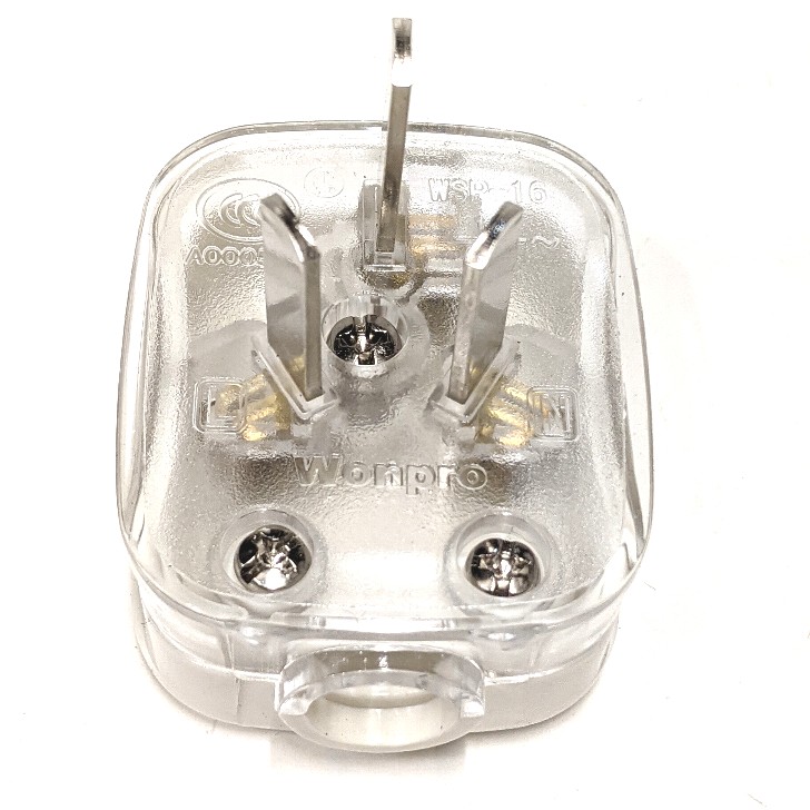 中国電源プラグ Oタイプ カテゴリーD コード取付プラグ WSP-16 中国CCC規格取得品