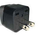 海外旅行者用変換アダプター Aタイプ 入力側はユニバーサル対応 wonpro WAN-6 黒 宅急便コンパクト利用可能