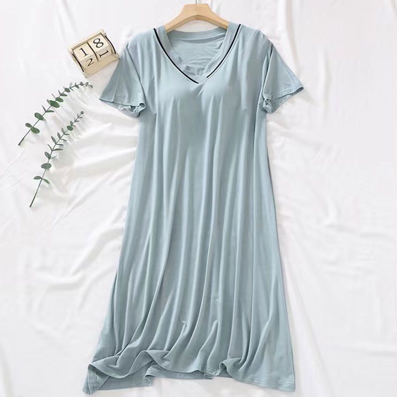 パジャマ ルームウェア レディース ネグリジェ 半袖 パット付き ルームウェア ナイトウェア ワンピース フェミニン シンプル 寝巻き 送料無料