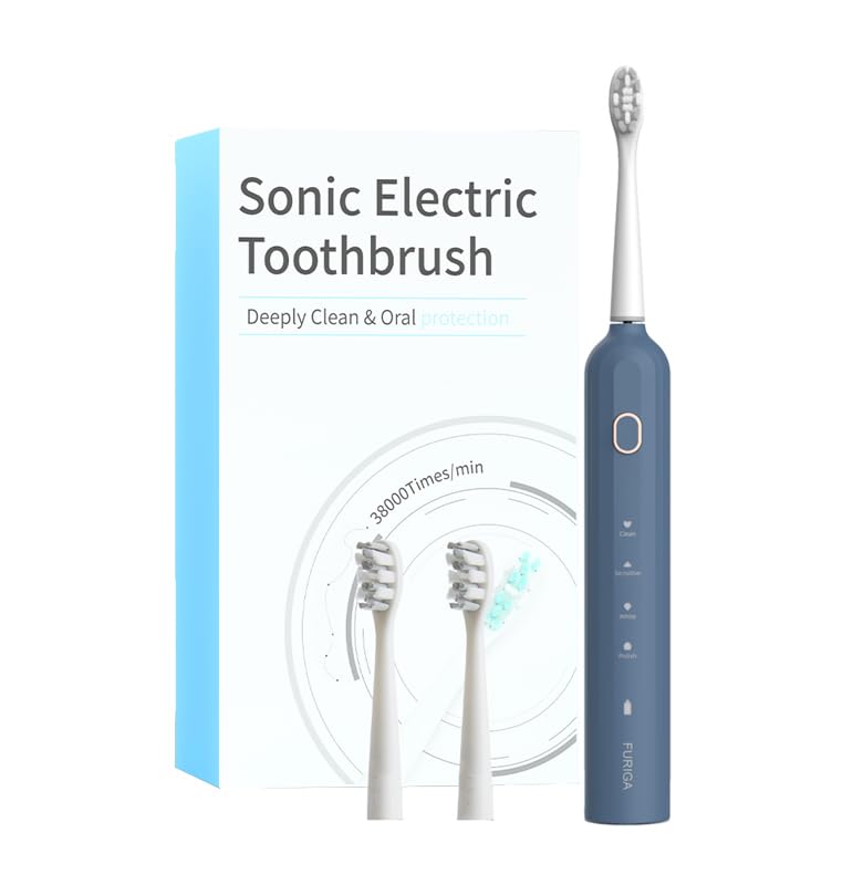 電動歯ブラシ 音波式 電動はぶらし 充電式 初心者向け 2本替えブラシ IPX7防水 やわらかめ ホワイトニング 歯間 歯石 除去 オーラルケア 母の日 父の日...