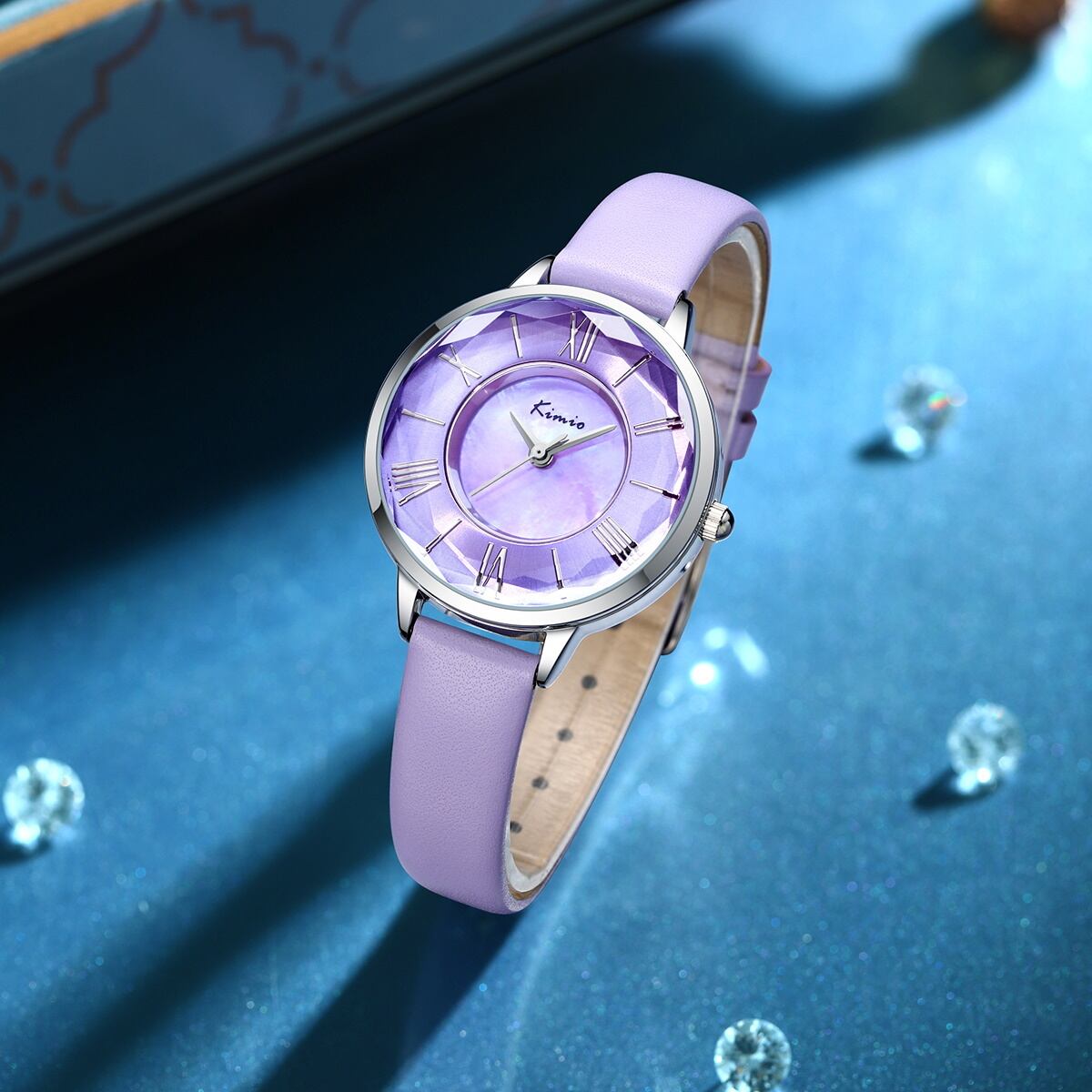 RADO - AromaFlat AF-Z1004 Classic シェル文字盤 レディース腕時計 本革ベルト 3気圧防水 MIYOTA2035搭載 ローマ数字 母の日ギフト