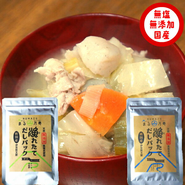 【1000円ポッキリ】【国産・無塩・無添加】【自家製】漁れたて だしパック・ミニセット 8g×5袋×2種(伊豆ブレンド、駿河湾ブレンド)【送料無料】(だし だし...