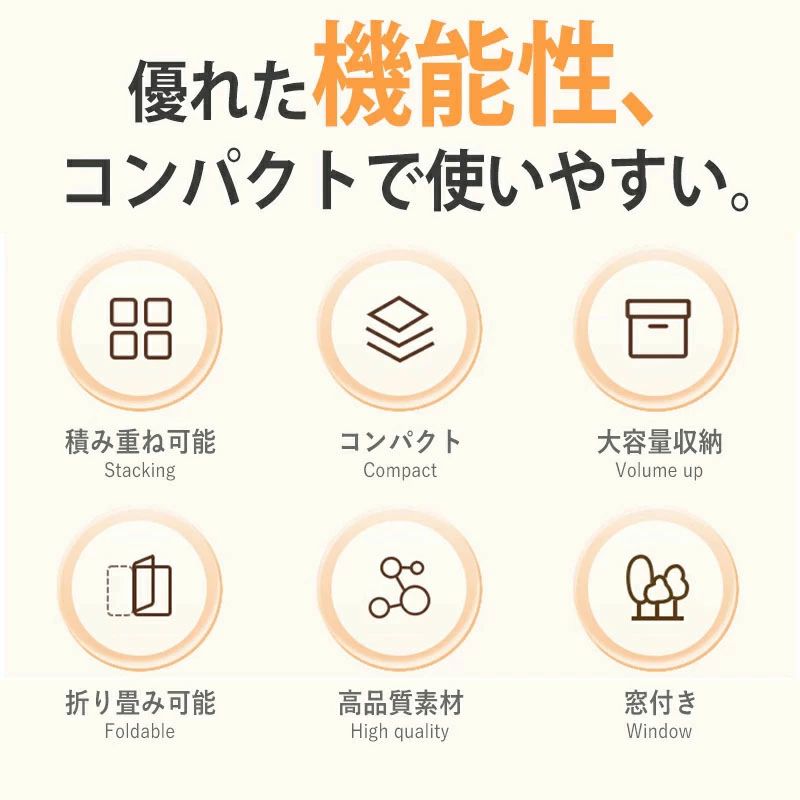 大容量 衣類収納袋 収納ボックス 72L ワイヤー入り おしゃれ 押し入れ クローゼット フタ付き 衣装ケース 収納BOX 布 折りたたみ ふた付き 2個セット 24L 110L 防湿 [3]