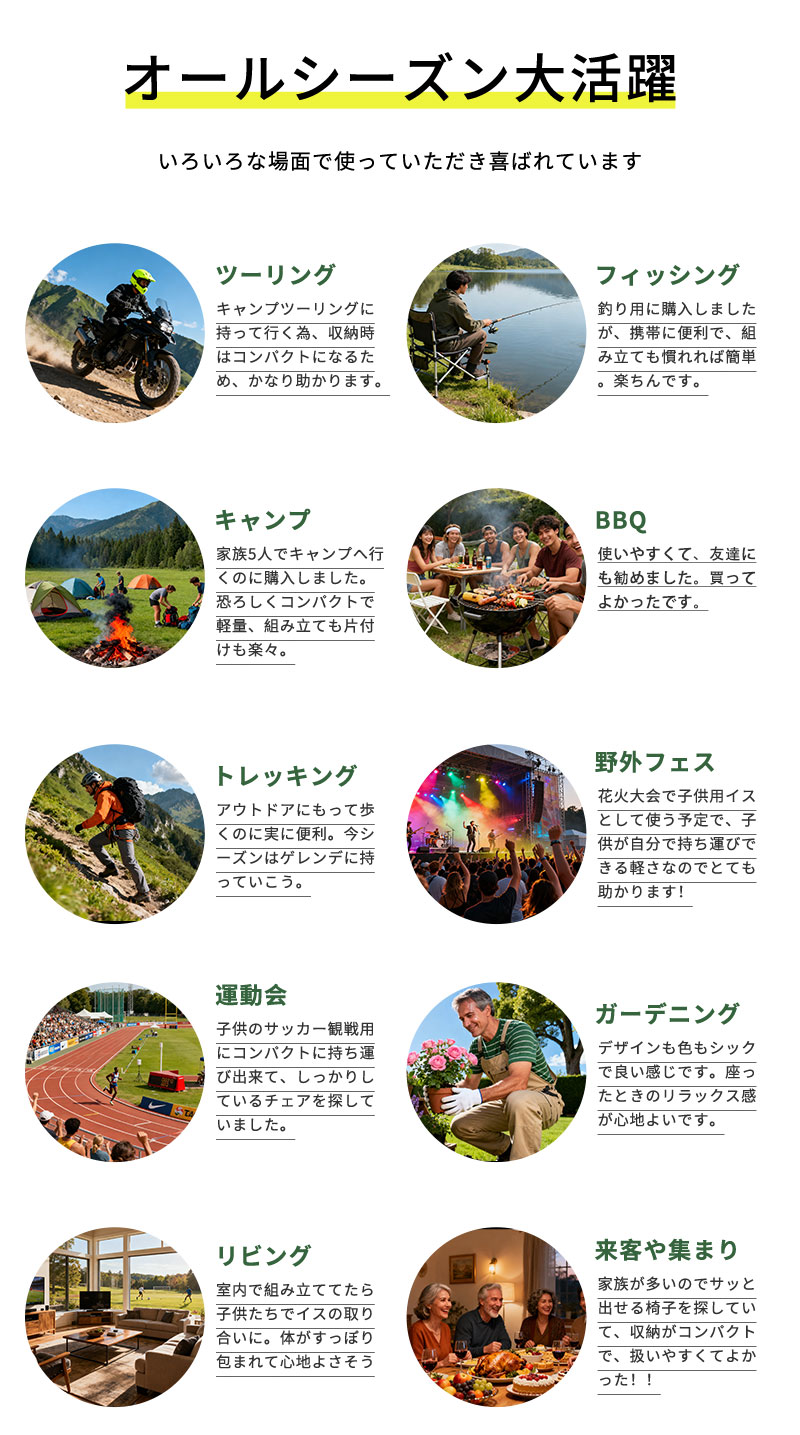 アウトドアチェア 高さ調節 折りたたみ コンパクト キャンプ椅子 ローチェア ロー...