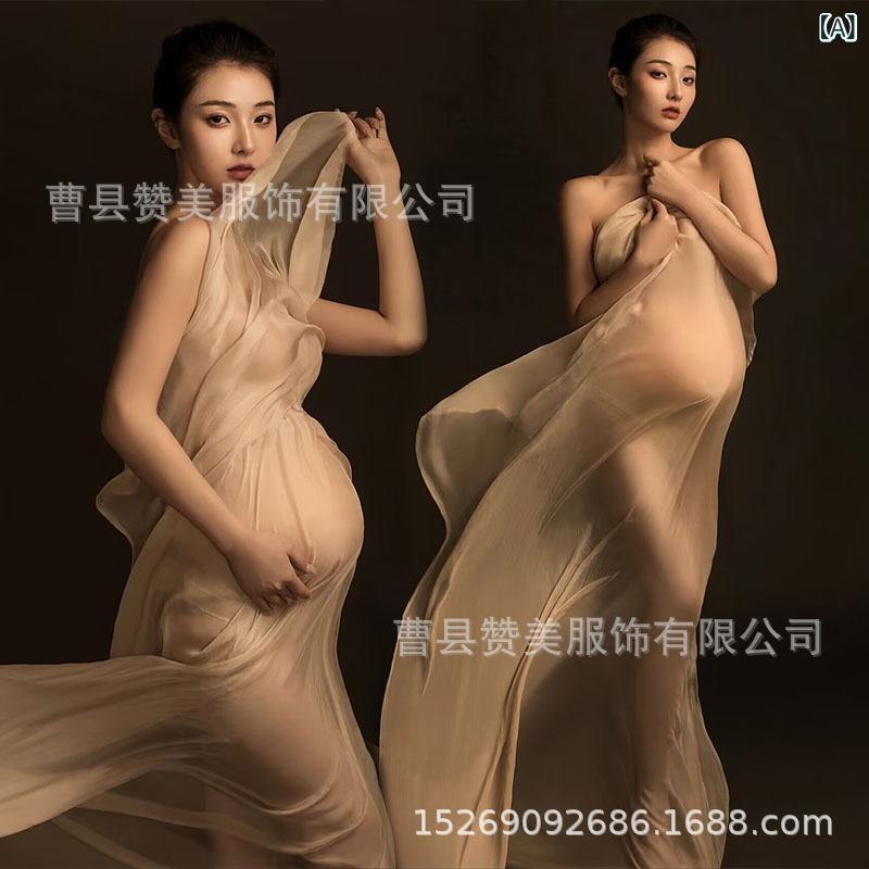 マタニティドレス 妊婦写真撮影用 優雅 マタニティ ママ マタニティウエア 授乳服 ジャンパースカート 続々登場 A:3.5m長×1.5m幅 B:下着セット