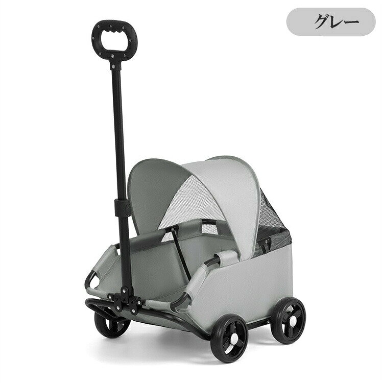 ペットカート 折りたたみ式小型猫 犬用 ミニ ペットバギー いぬ用 4輪 ショップカ...