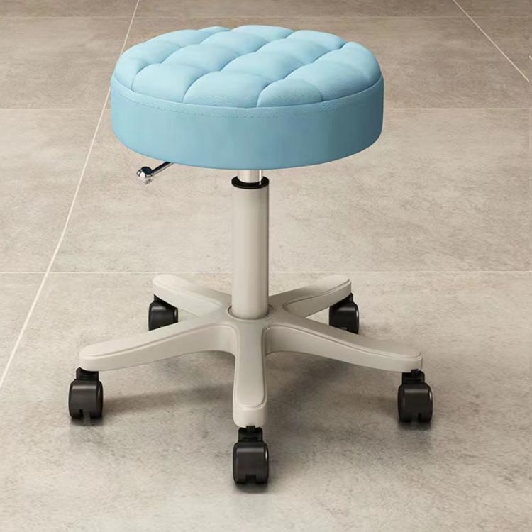 ラウンドスツール PU キャスター付き 高さ35〜45cm イス 丸椅子 昇降式 高さ調節可能 スツール 2タイプ×7色 ハイチェア 椅子 カウンターチェア サロン 回転椅子 ネイル エステスツール [2]
