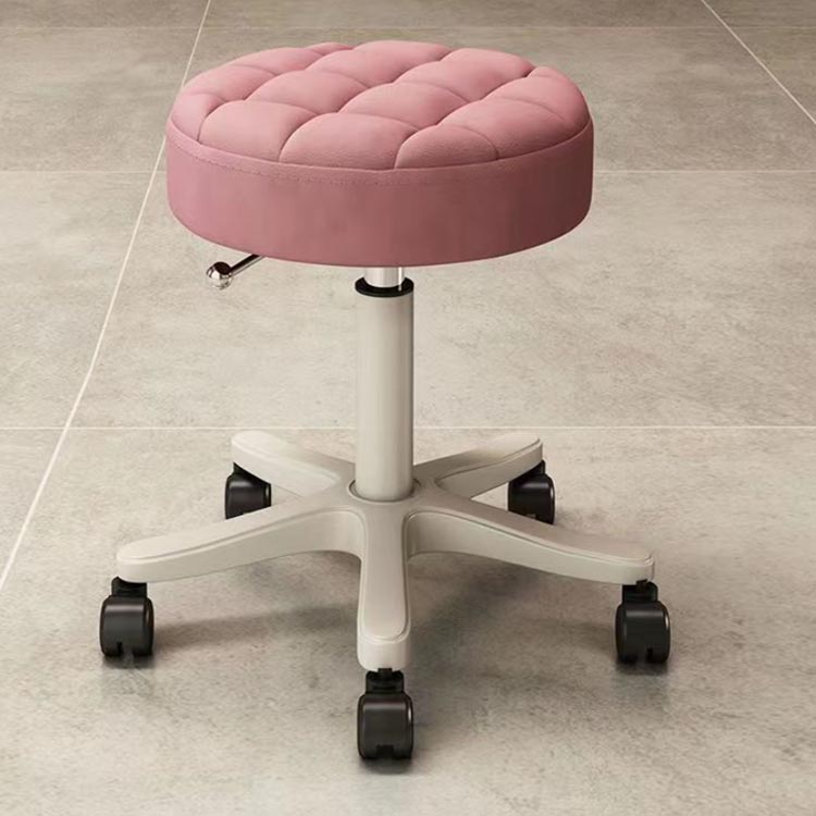 ラウンドスツール PU キャスター付き 高さ35〜45cm イス 丸椅子 昇降式 高さ調節可能 スツール 2タイプ×7色 ハイチェア 椅子 カウンターチェア サロン 回転椅子 ネイル エステスツール [3]