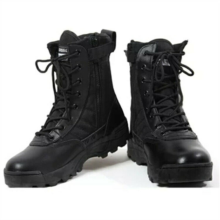 メンズ タクティカルブーツミリタリーブーツ 2色 コンバットブーツ ライダーブーツ サイドジッパー 耐久性 サイドジップ アウトドア キャンプ タクティカルブーツ シューズ 作業靴 黒
