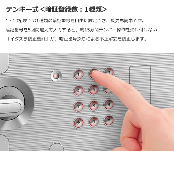 EIKO エーコー インテリアデザイン金庫 D-FACEシリーズ テンキー式 eiko-DFS1-E ク...