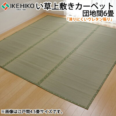 イケヒコ フリーカット い草 上敷き カーペット 『F不知火』 団地間6畳（約255×340cm）（裏:ウレタン張り） 6305126【送料無料】【KK9N0D18P】