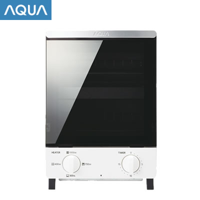 アクア タテ型 1000W オーブントースター AQT-WT12-W ホワイト AQUA【送料無料】【KK9N0D18P】