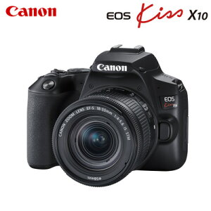 キヤノン デジタル一眼レフカメラ EOS Kiss X10 EF-S18-55 IS STM レンズキット EOSKISSX10LK-BK ブラック CANON【送料無料】【KK9N0D18P】