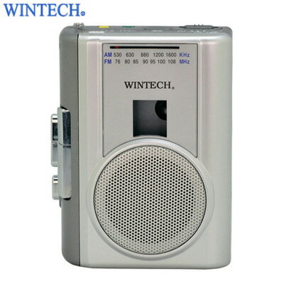 WINTECH ラジオ付 テープレコーダー PCT-02RM シルバー ウィンテック【送料無料】【KK9N0D18P】