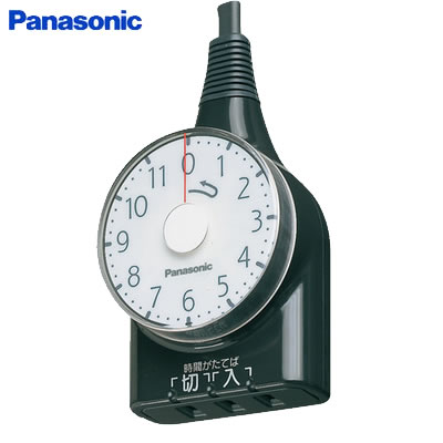パナソニック ダイヤルタイマー 11時間形 1mコード付 WH3111BP ブラック【送料無料】【KK9N0D18P】