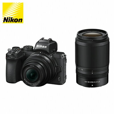 【即納】ニコン ミラーレス 一眼カメラ Z 50 ブラック ダブルズームキット Z50-WZ-BK デジタルカメラ デジカメ Nikon Z50 一眼【送料無料】【KK9N0D18P】