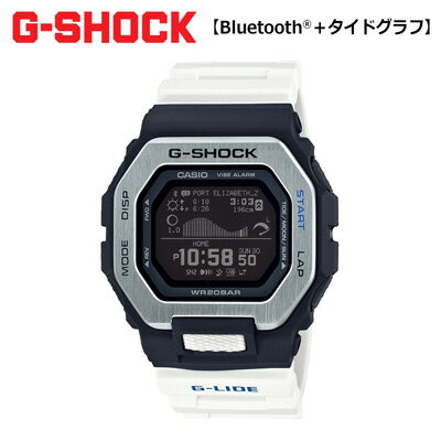 世界のトップサーファーから支持を受けるG-SHOCKのスポーツラインG-LIDEから、スマートフォン連携機能を搭載したNewモデルが登場。今回のモデルはサーファーが必要とする潮汐情報や日の出/日の入時間を、専用アプリケーションに内蔵されている世界約3300カ所から選択し簡単に時計側に設定させることができます。また、ワイドフェイスで高精細なMIP（メモリインピクセル）液晶を採用することで視認性を高め、従来のモデルのタイドグラフ、ムーンデータ表示に加え、満潮/干潮時間、満潮/干潮の潮位、日の出/日の入時間を表示させることが可能になりました。これにより一目で現在の状況を詳細に把握できるようにしました。トレーニング計測機能（距離、速度、ペース、ラップ、ピッチ計測）と合わせて、世界を飛び回りタフに戦い抜くサーファーを腕元からサポートします。更に今回は機能面だけではなく、デザイン、構造、そして素材面においても進化を果たしました。ベゼルは樹脂とメタルを組み合わせて構成。ベゼルのトップ部分はステンレスパーツを用い、ヘアラインとホーニング加工を施した仕上げ分けで強度と質感を両立したデザインに仕上げています。また姿勢が安定しない環境を想定し、上下左右からの衝撃に耐えられる樹脂のガード構造を用い、6時位置のボタンガードと共にG-SHOCKならではの耐衝撃性能を備えました。バンドには、6時位置の根元部分にフィット性と水、汗逃げを考慮したスリットが入ったソフトウレタンバンドを採用し、着け心地を追求しました。機能、デザイン、構造、そして素材において全方位的進化を果たした新生G-LIDEの誕生です。■ケース・ベゼル材質： 樹脂／ステンレススチール■樹脂バンド■耐衝撃構造（ショックレジスト）■無機ガラス■20気圧防水■トレーニング機能：加速度センサーによる距離・速度・ペースなどを計算して表示、自動／手動ラップ機能、オートポーズ機能、到達お知らせアラート設定（時間、消費カロリー）ON/OFF切替機能、トレーニング表示カスタマイズ機能（計測タイム、距離、ペース、ラップタイム、ラップ距離、ラップペース、平均ペース、速度、平均速度、消費カロリー）■トレーニングログデータ（最大100走分、ラップデータはそれぞれ最大140本）：計測タイム、距離、ペース、消費カロリー■ライフログデータ：＜デイリーデータ表示＞歩数、＜月間データ表示＞走行距離■ユーザープロフィール設定機能■タイドグラフ（潮回り：3段階表示）■ムーンデータ（月齢・月の形表示）■日の出日の入時刻表示：プリセットされた世界50ポイント＋ユーザー設定による任意のポイントから選択可能■モバイルリンク機能（対応携帯電話とのBluetooth通信による機能連動）■バイブレーション機能■ワールドタイム：世界38都市（38タイムゾーン※、サマータイム自動設定機能付き）＋UTC（協定世界時）の時刻表示※ スマートフォンとの連携により更新される場合があります。■ストップウオッチ（1秒、100時間計、スプリット付き）■タイマー：最大5つの時間設定が可能なインターバル計測用のタイマー（セット単位：1秒、最大セット：60分、1秒単位で計測、オートリピート、オートスタート）■時刻アラーム4本（スヌーズ機能付き）■パワーセービング機能（毎日一定時間になると表示を消して節電します）■日付・曜日表示■フルオートカレンダー■12/24時間制表示切替■機内モード■操作音ON/OFF切替機能■操作バイブレーションON/OFF切替機能■LEDライト（オートライト、スーパーイルミネーター、残照機能、残照時間切替（1.5秒/3秒）付き）■電池寿命：約2年※ スマートフォンと連携しない場合は、通常のクオーツ精度（平均月差±15秒）で動作します。■サイズ（H×W×D） : 50.9×46×14.7mm■質量 : 66g商品の特長・仕様に関する詳細はメーカーホームページでもご覧頂けます。