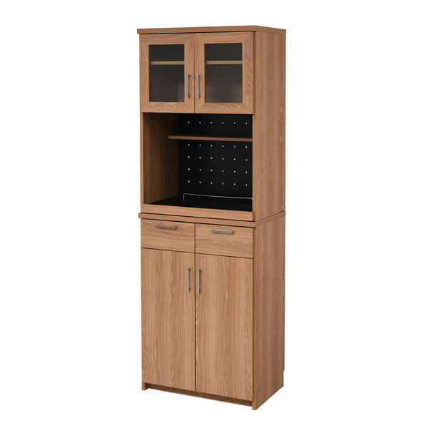 JKプラン レンジ台 レンジ棚 レンジラック 幅60.5 奥行41.5 高さ179.5 キッチン 収納棚 食器棚 FAP-0019-NABK ナチュラル×ブラック【送料無料】【KK9N0D18P】