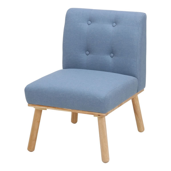 不二貿易 NS ダイニングソファ1P ヘームル BL fj-37026 ブルー【送料無料】【KK9N0D18P】