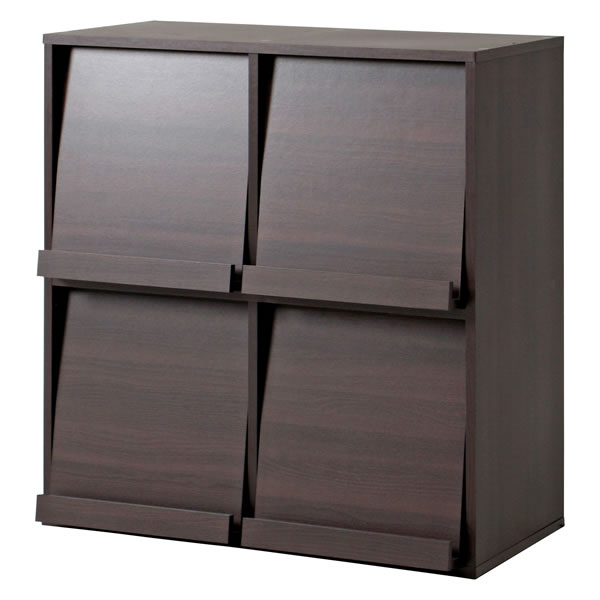 不二貿易 ディスプレイラック 4マス ブラウン DP8085BR 81818 fj-86032 ダークブラウン【送料無料】【KK9N0D18P】