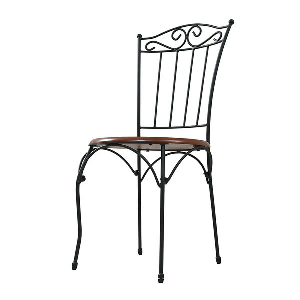 JKプラン 椅子 チェア アンティーク アイアン 幅40.5 奥行46 高さ88 IRI-1020-BK ブラック【送料無料】【KK9N0D18P】