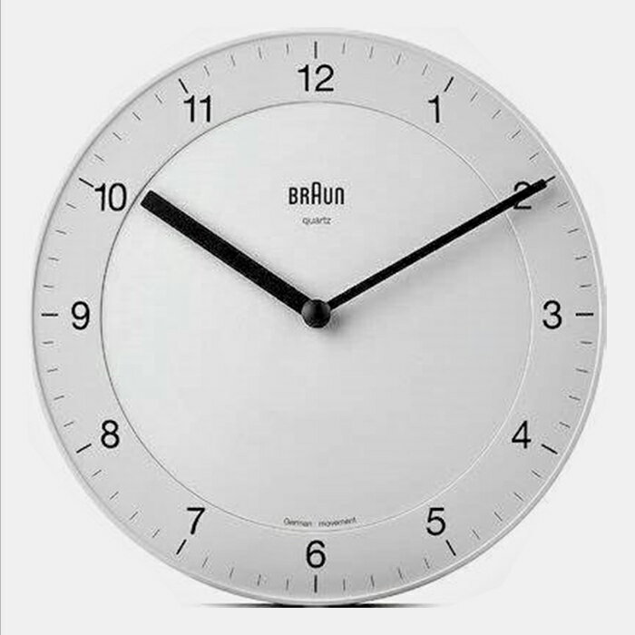 【即納】ブラウン クロック 壁掛け時計 Wall Clock BC06W アナログ ウォールクロック BRAUN【送料無料】【KK9N0D18P】