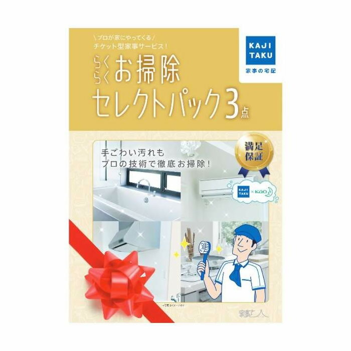 家事代行 らくらくお掃除セレクトパック3点 カジタク 家事玄