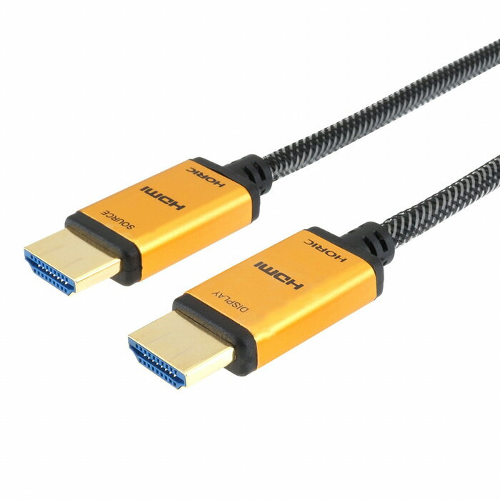 ホーリック 光ファイバー HDMIケーブル メッシュタイプ 4K 50m ゴールド HH500-548GM【送料無料】【KK9N0D18P】