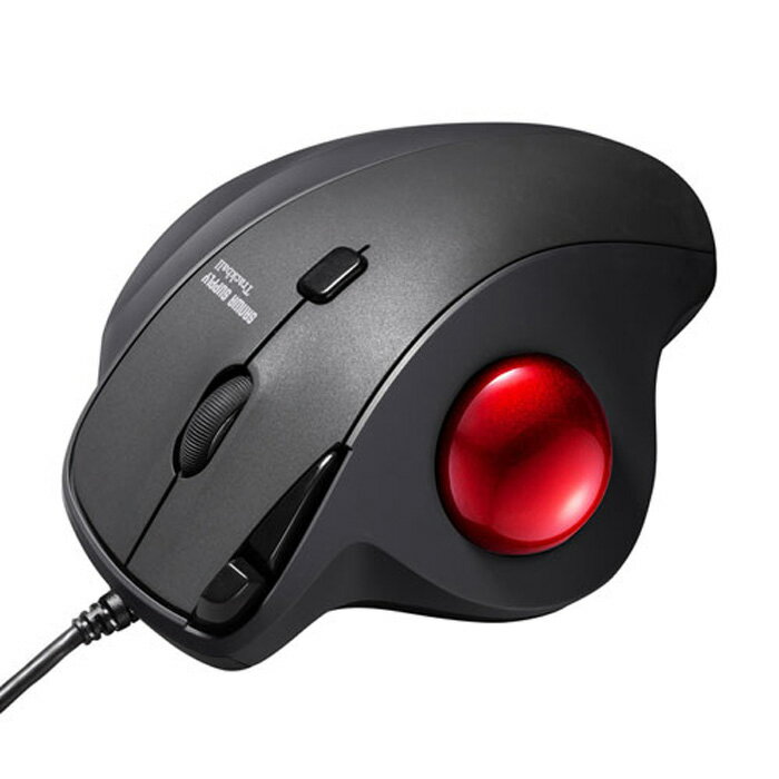 サンワサプライ 有線トラックボール 静音・5ボタン・親指操作タイプ MA-TB184BK【送料無料】【KK9N0D18P】