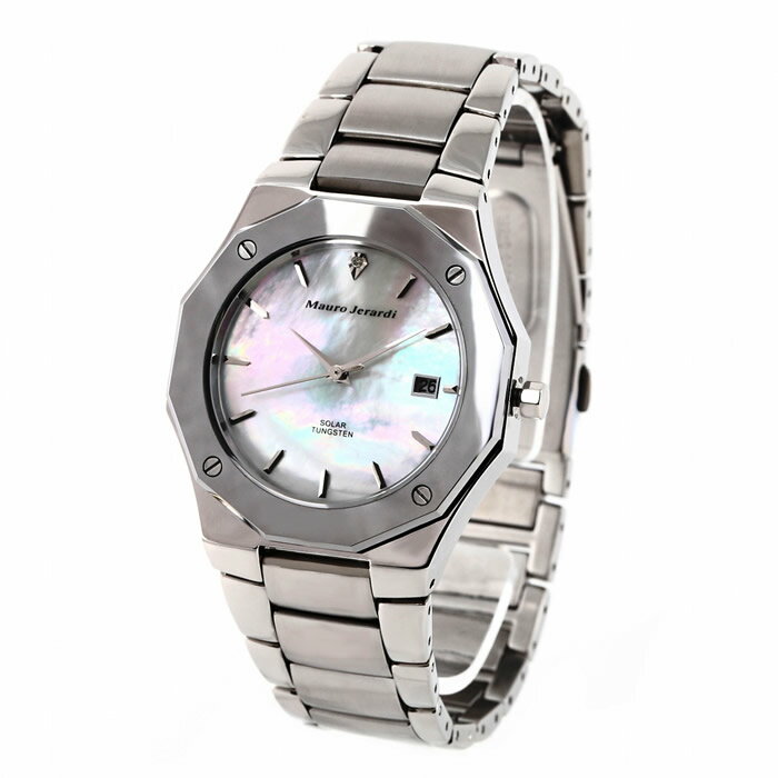 【最大2500円OFFクーポン配布中!5月29日10時まで】マウロジェラルディ 腕時計 ソーラー 1Pダイヤ タングステン カレンダー MJ032-4【送料無料】【KK9N0D18P】