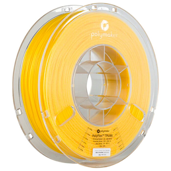 Polymaker PolyFlex TPU95 フィラメント (1.75mm, 0.75kg) True Yellow イエロー 3Dプリンター用 PD01004 ポリメーカー【送料無料】【KK9N0D18P】